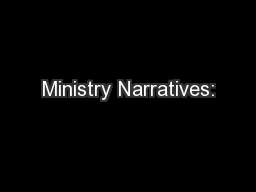 Ministry Narratives: