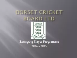 Dorset Cricket Board LTD