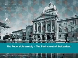 The Federal Assembly – The Parliament of Switzerland