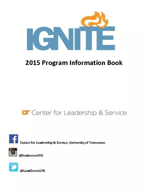 2015 Program Information Book
