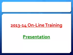 2013-14 On-Line Training