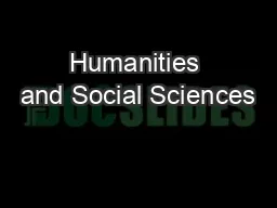 Humanities and Social Sciences