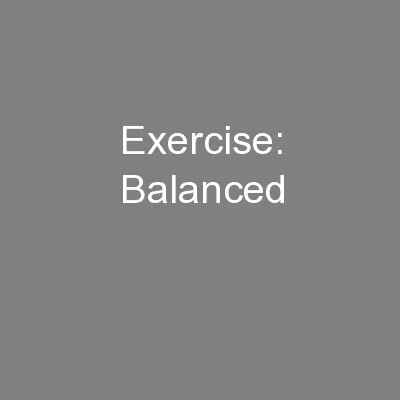 Exercise: Balanced
