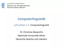 Computerlinguistik