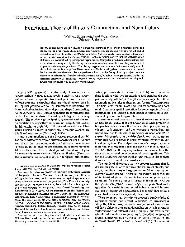 of Experimental Psychology: General Copyright 1989 by the American Psy