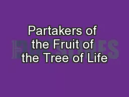 Partakers of the Fruit of the Tree of Life