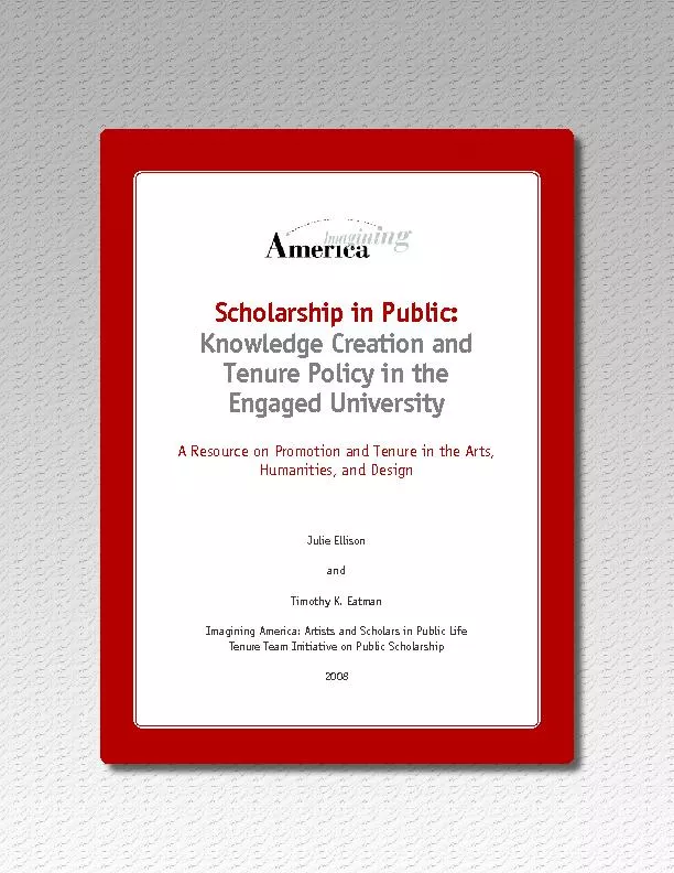 Scholarship in Public: