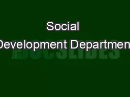 Social Development Department