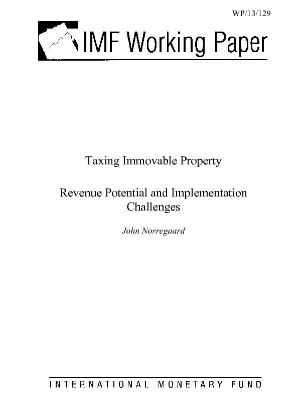 Taxing Immovable Property Revenue Potential and Implementation Challen