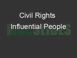Civil Rights Influential People