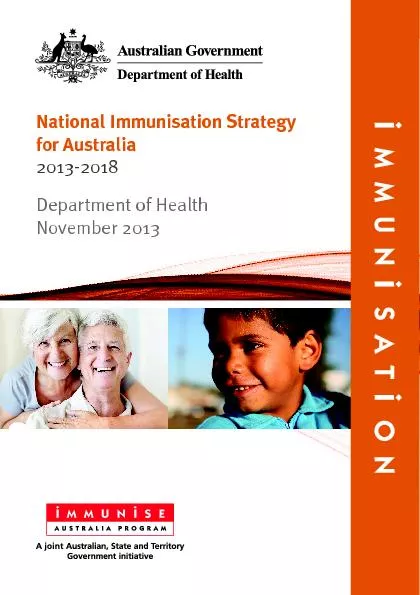 National Immunisation Strategy for Australia 2013-2018