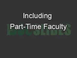 Including Part-Time Faculty