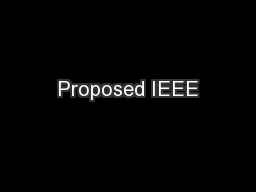 Proposed IEEE
