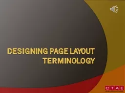 Designing page Layout Terminology
