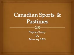 Canadian Sports & Pastimes
