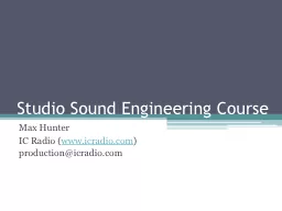 Studio Sound Engineering Course