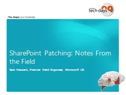 SharePoint Patching: Notes From the Field
