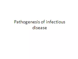 Pathogenesis of infectious disease