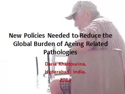 New Policies Needed to Reduce the Global Burden of