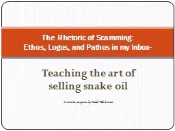 Teaching the art of selling snake oil