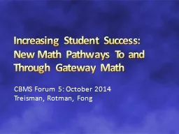 Increasing Student Success: