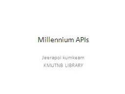 Millennium APIs