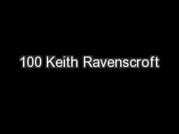 100 Keith Ravenscroft