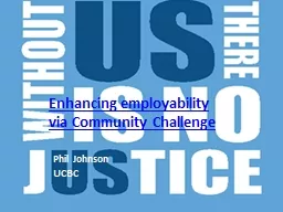 Enhancing employability via Community Challenge