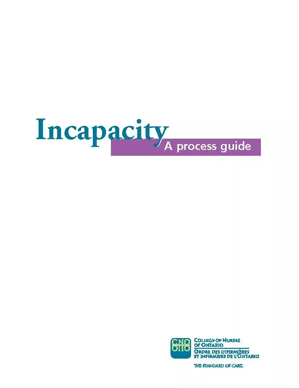 IncapacityA process guide