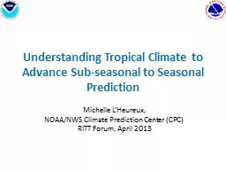 Understanding Tropical Climate to Advance Sub-seasonal to S