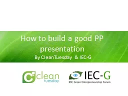 How to build a good PP presentation