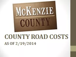 COUNTY ROAD COSTS