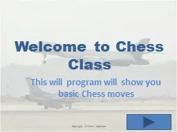 Welcome to Chess Class