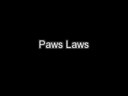 Paws Laws