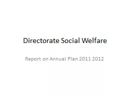 Directorate Social Welfare