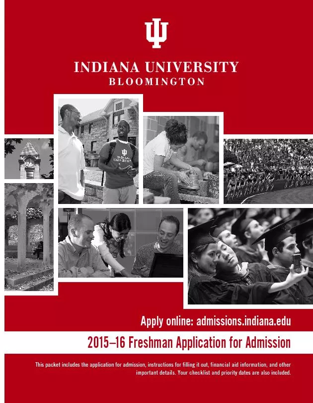 This packet includes the application for admission, instructions for f