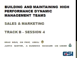 Building and Maintaining High Performance dynamic Managemen