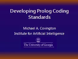 Developing Prolog Coding Standards