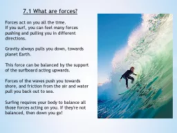 7.1 What are forces?