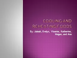 Cooling and Reheating Foods