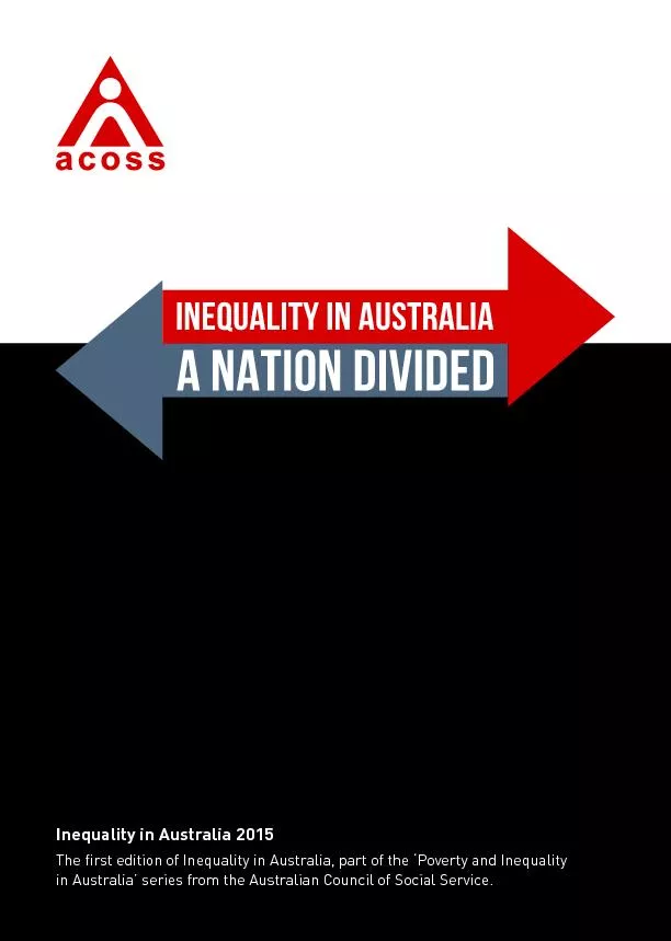 Inequality in Australia 2015