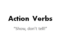 Action Verbs