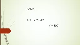 Solve: