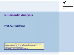 5. Semantic Analysis