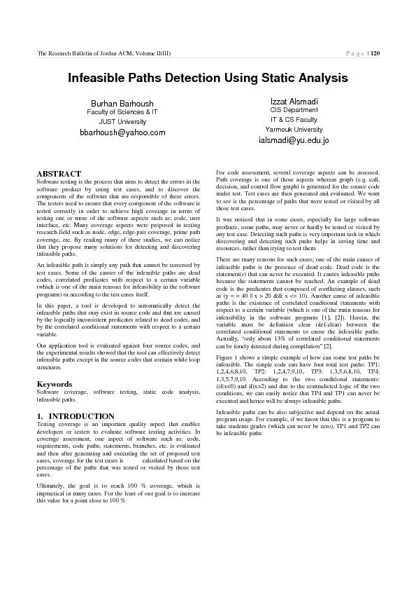 The Research Bulletin of Jordan ACM, Volume II(III)
