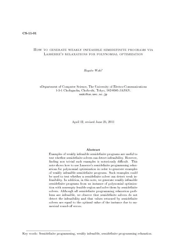 11.IntroductionSemideniteprogram(SDP)istheproblemofminimizingalinearf