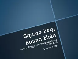 Square Peg, Round Hole