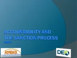 Accountability and the sanction process