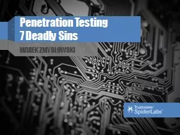 Penetration Testing – 7 Deadly Sins