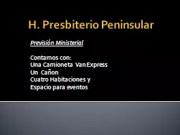 H. Presbiterio Peninsular